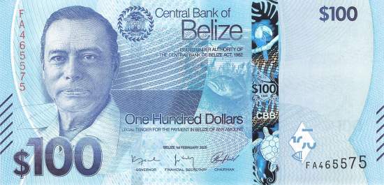 Belize 100 Dollar p78 2025
